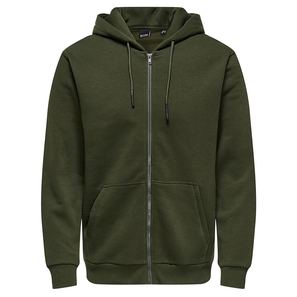 Clothing Only & Sons Ceres Life Full Zip Sweatshirt Green