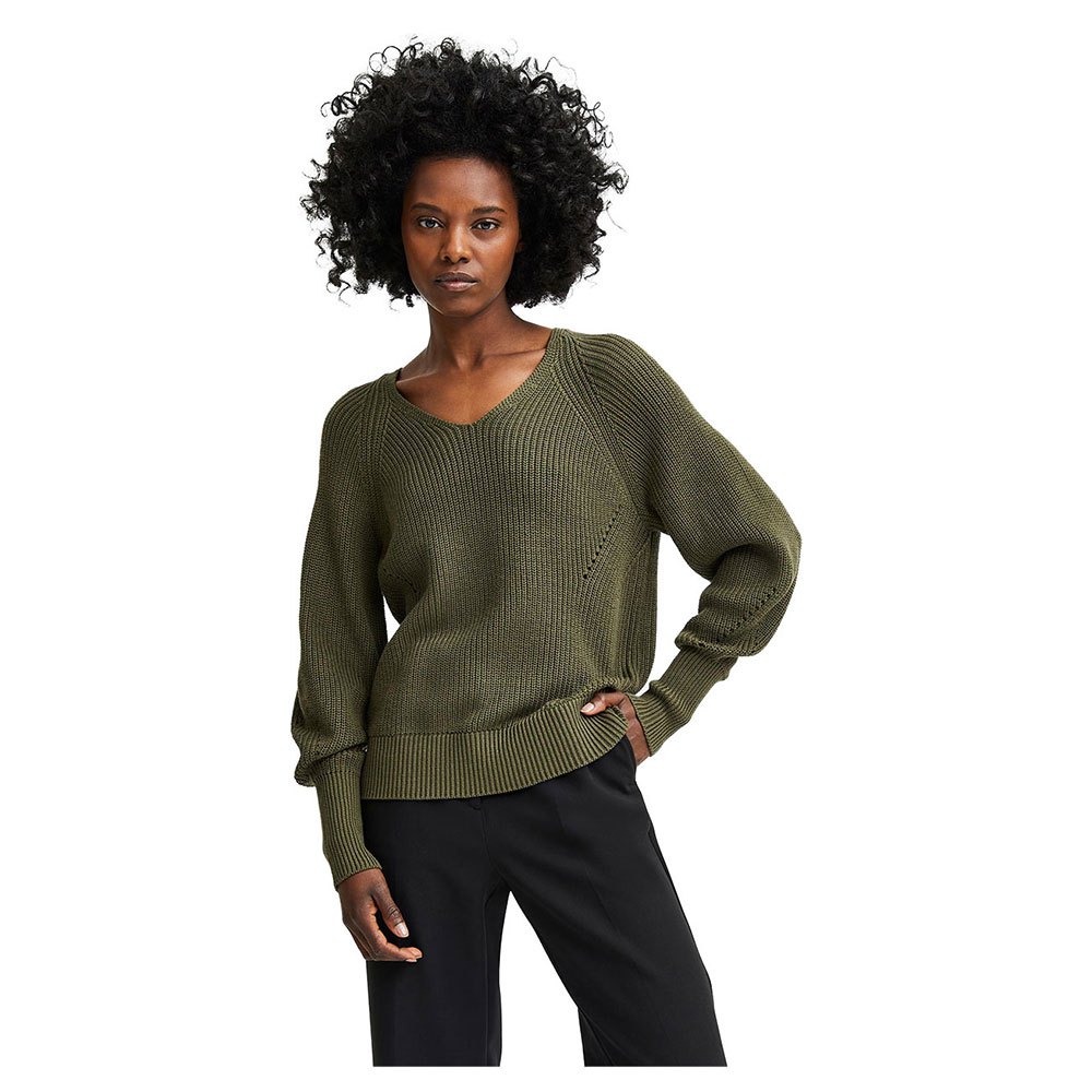Clothing Selected Emmy V Neck Sweater Green