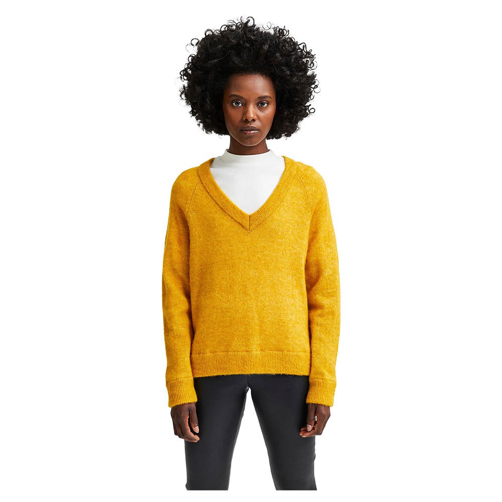 Clothing Selected Lulu V Neck Sweater Yellow