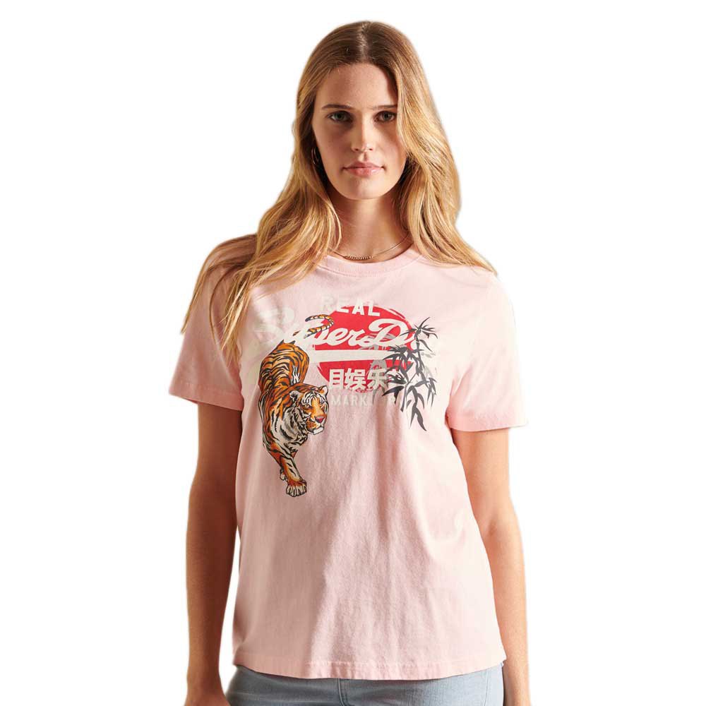 Clothing Superdry Vintage Logo Rising Sun Short Sleeve T-Shirt Pink