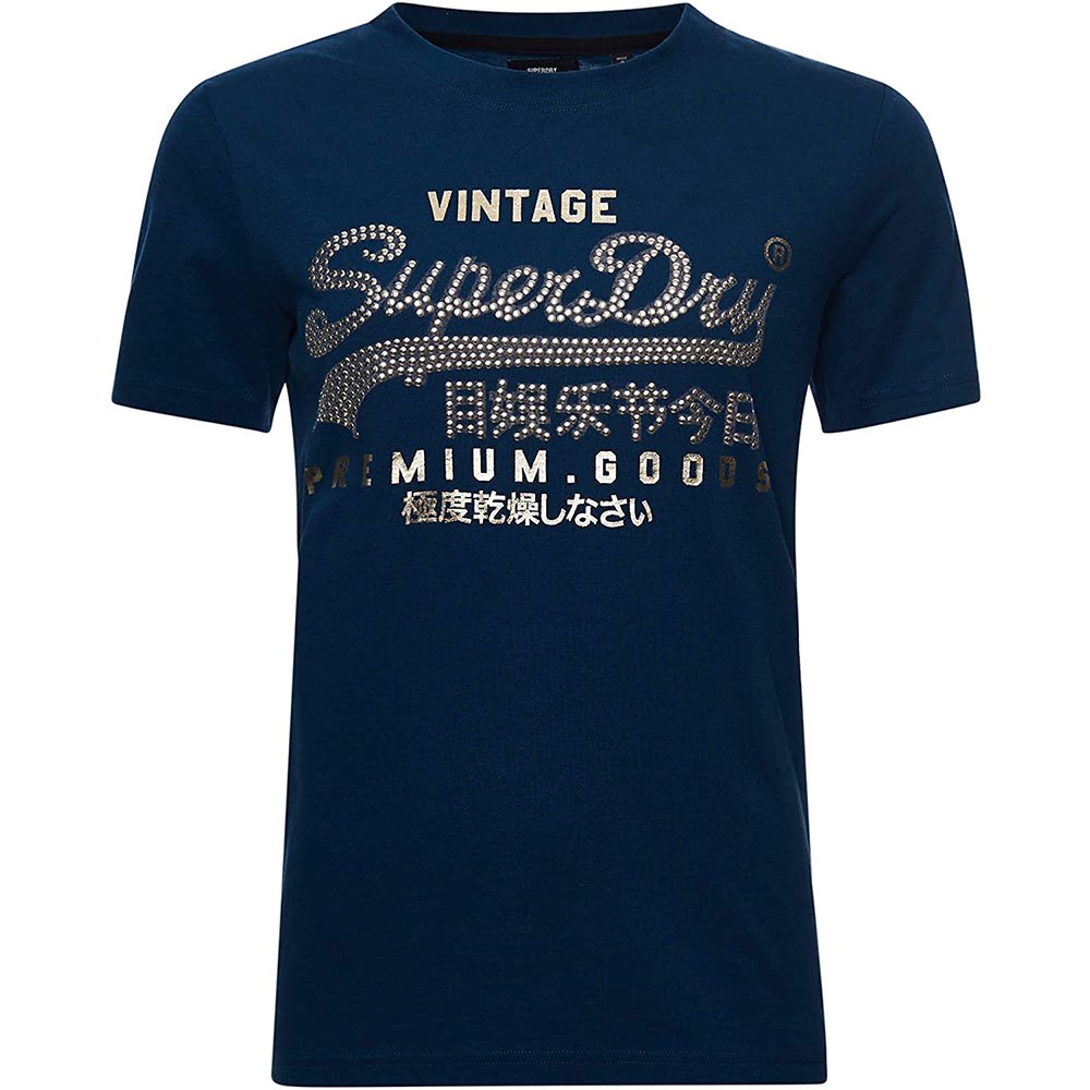 Clothing Superdry Vintage Logo Tonal Short Sleeve T-Shirt Blue