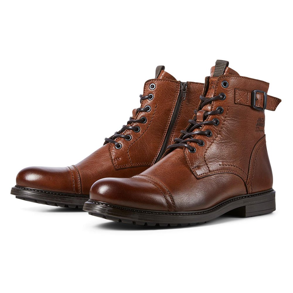 Shoes Jack & Jones Wshelby Sn Leather Boots Brown