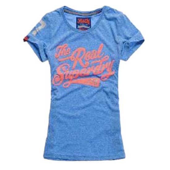 T-shirts Superdry The Real Brand Short Sleeve T-Shirt Blue