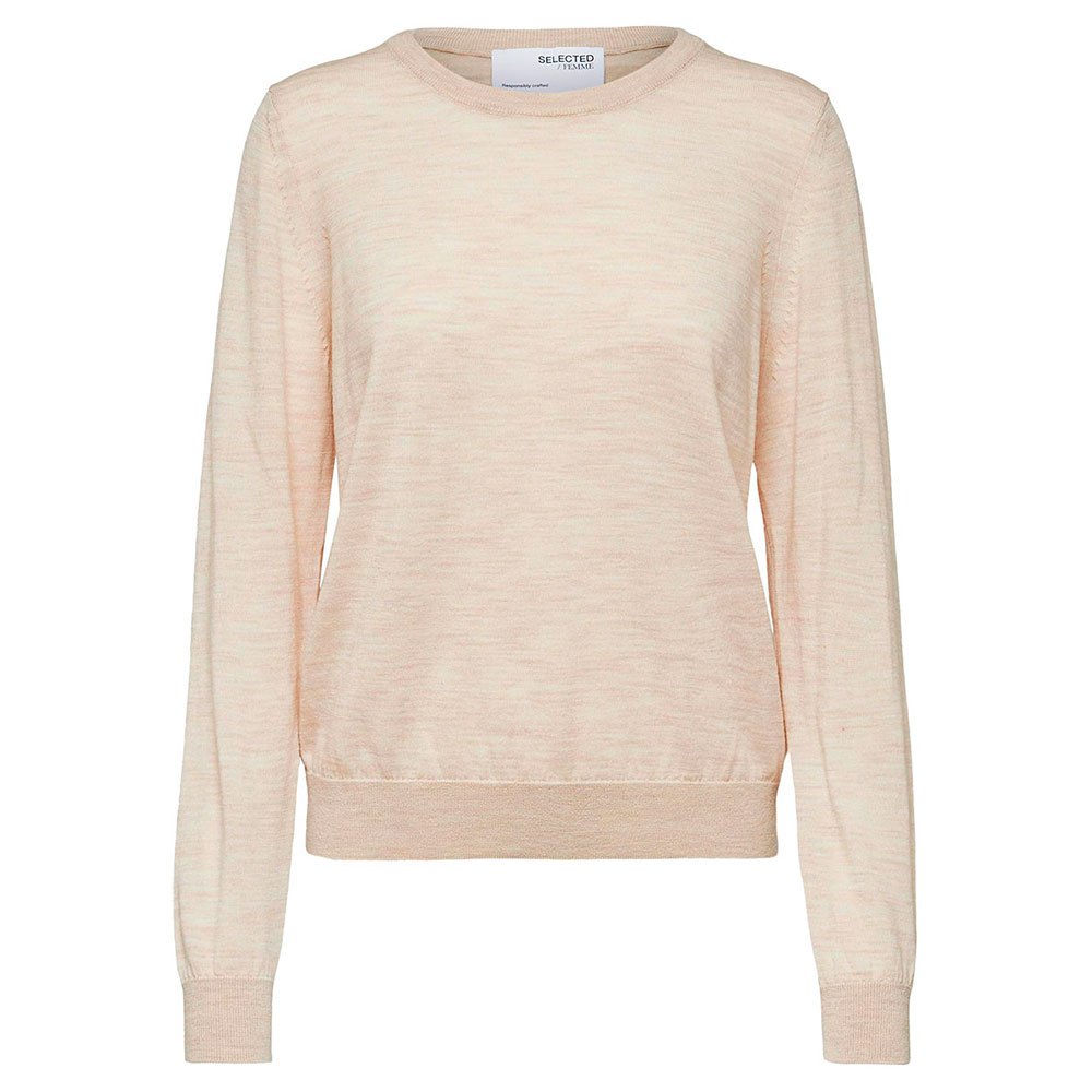 Sweaters Selected Magda Wool O-Neck Sweater Beige