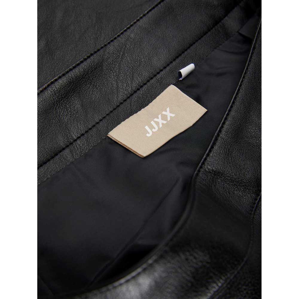 Jupes Jjxx Mini Jupe Rowe Faux Leather Black / Detail Matte