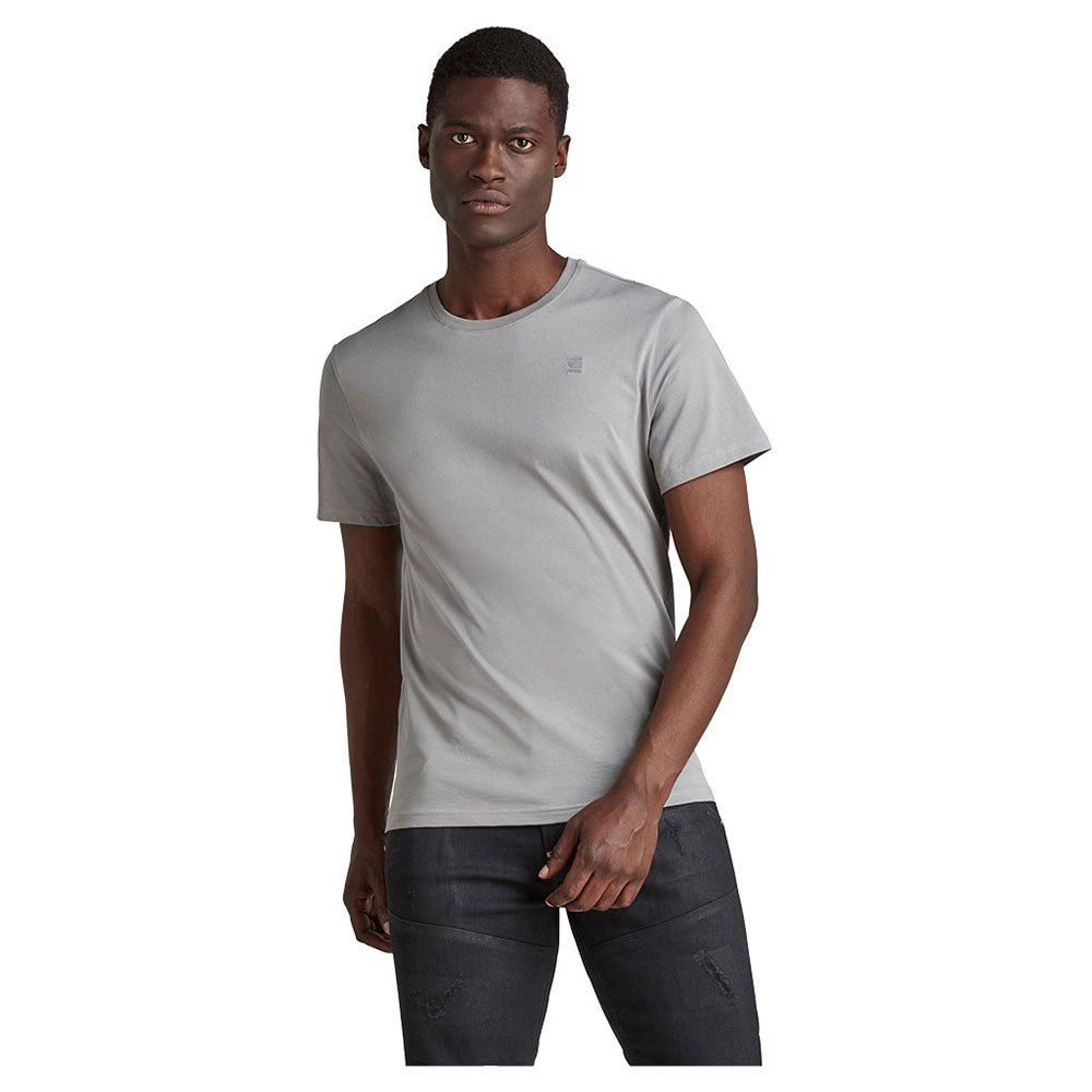 Clothing Gstar Base-S Short Sleeve Crew Neck T-Shirt Grey