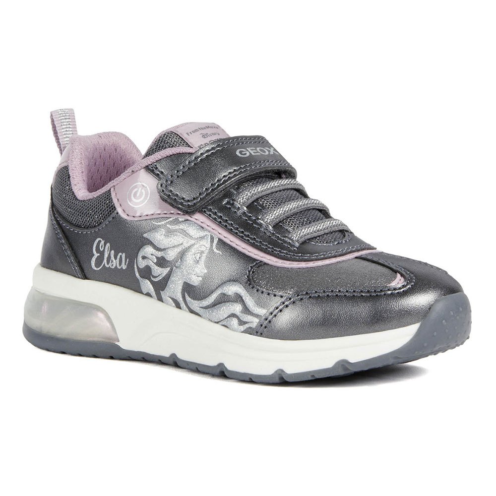 Shoes Geox Spaceclub Trainers Girl Silver