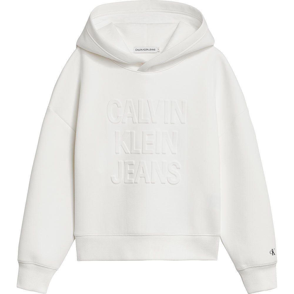 Sweatshirts And Hoodies Calvin Klein Debossed Logo Sweatshirt White