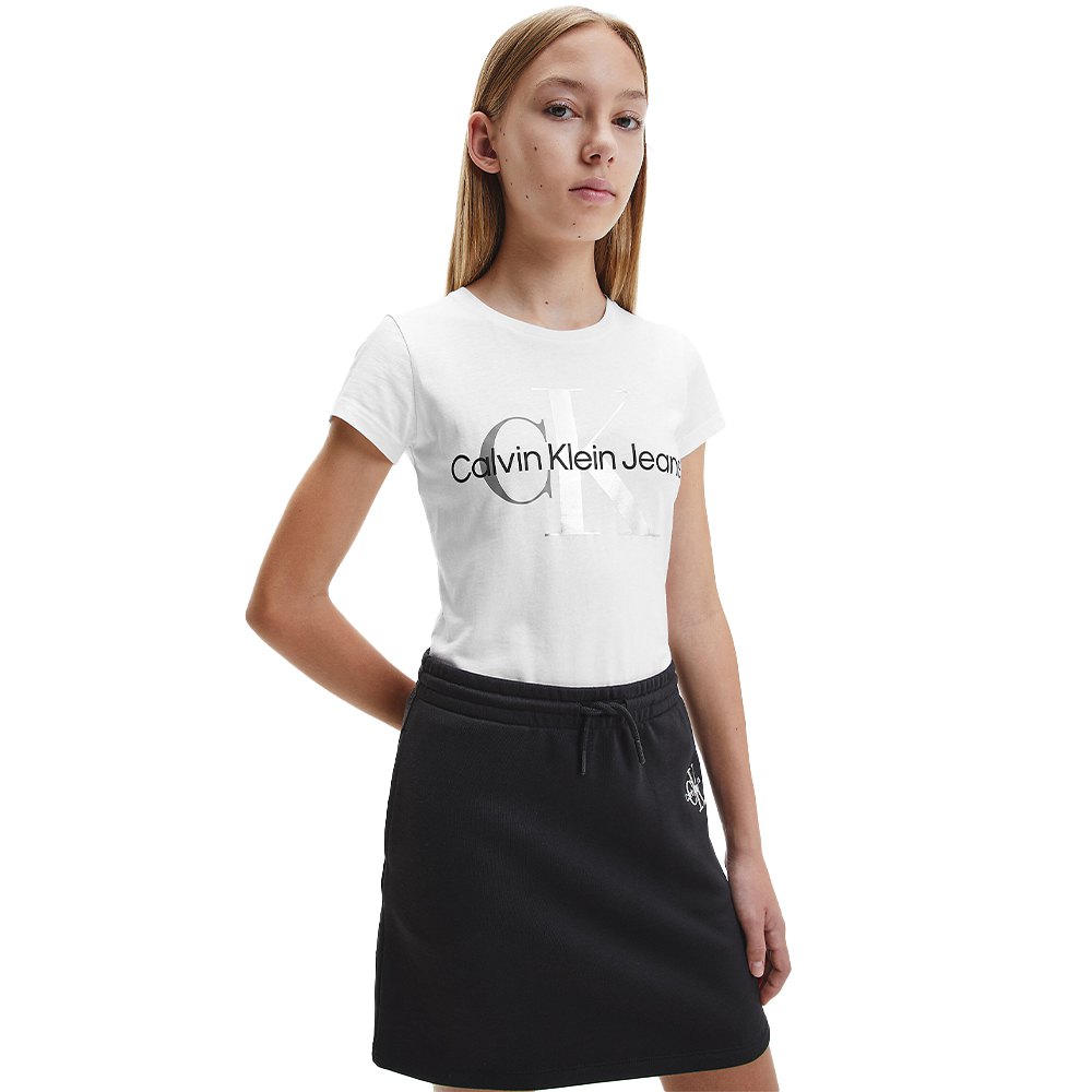 T-shirts Calvin Klein Mixed Monogram Short Sleeve T-Shirt White