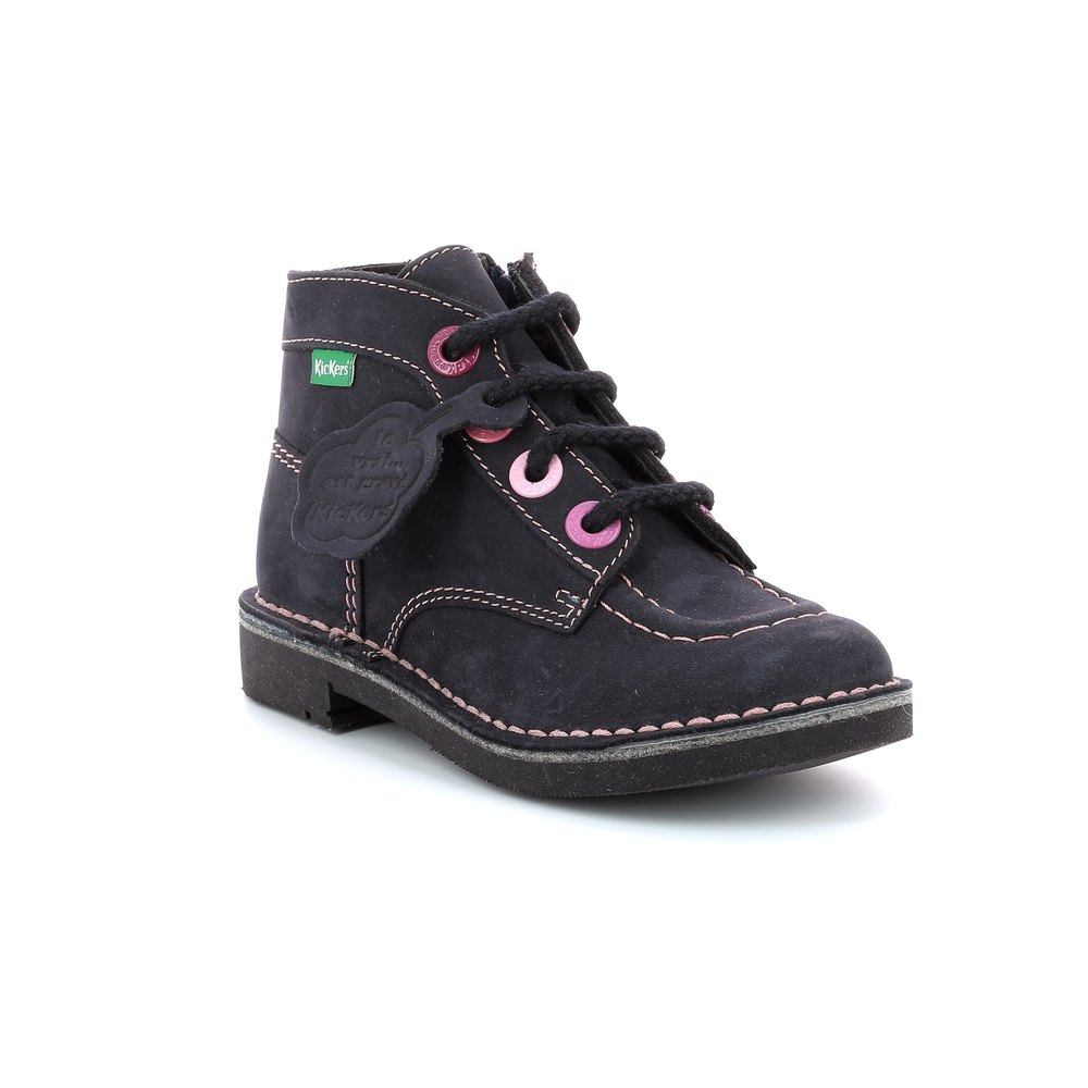 Enfant Kickers Chaussures Kickcolz Marine / Pink