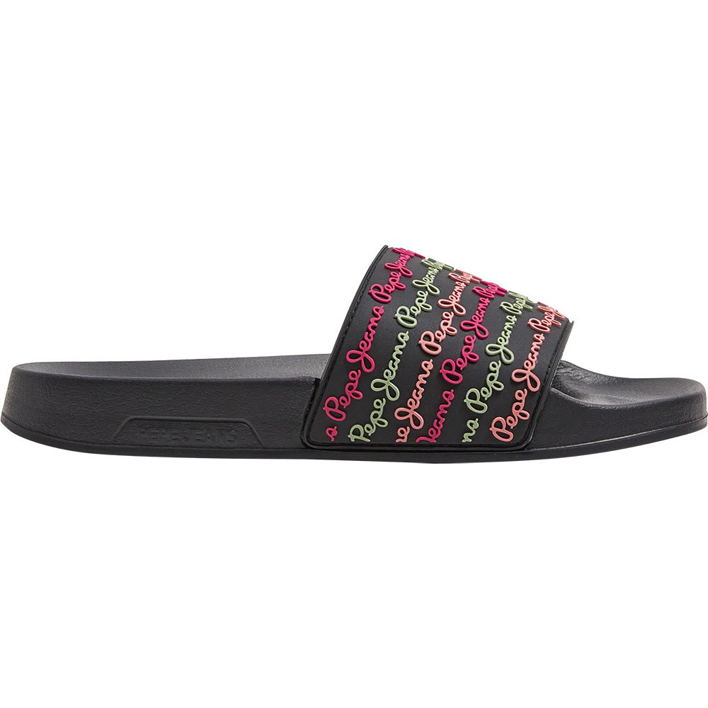Chaussures Pepe Jeans Tongs Slider Colors Black