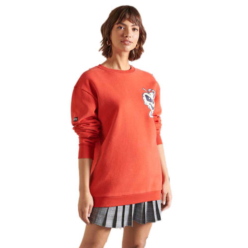 Vêtements Superdry Sweat-shirt Oversized Crossing Lines Crew Americana Red