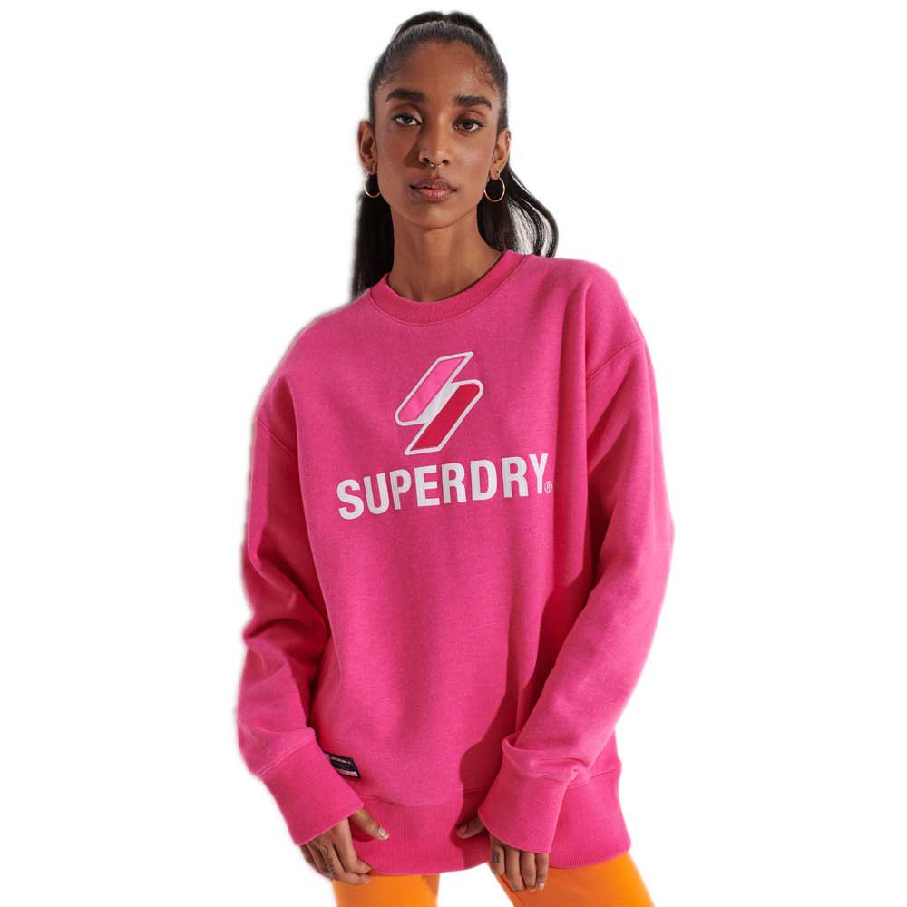 Clothing Superdry Code Logo Apq Os Crew Sweatshirt Pink