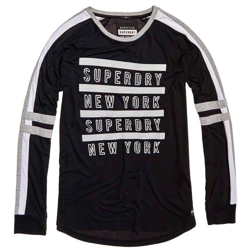 T-shirts Superdry Pacific Baseball Top Long Sleeve T-Shirt Black