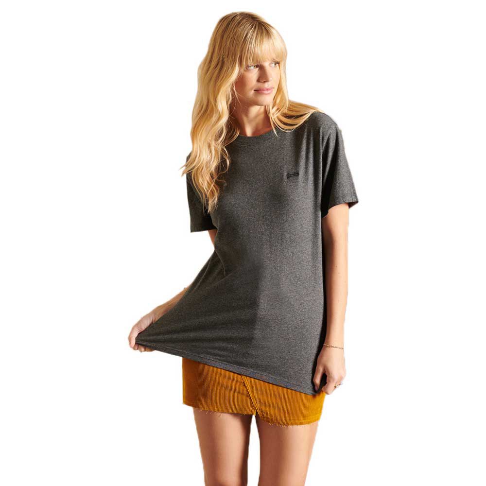 Clothing Superdry Loose Fit Vint Mcro Logo Emb T Short Sleeve T-Shirt Grey