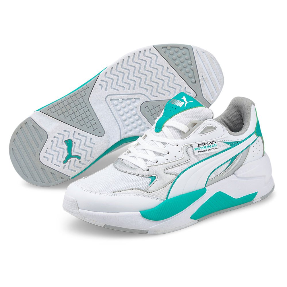Homme Puma Formateurs Mercedes AMG Petronas F1 X-Ray Speed Puma White / Spectra Green
