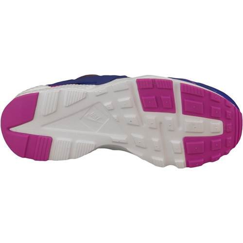 Baskets Nike Des Chaussures Huarache Run Print Gs Pink / Blue