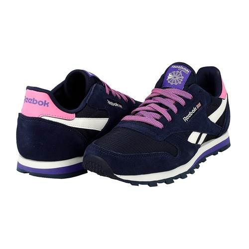 Chaussures Reebok Des Chaussures Cl Leather Camp Navy blue / Pink / Black