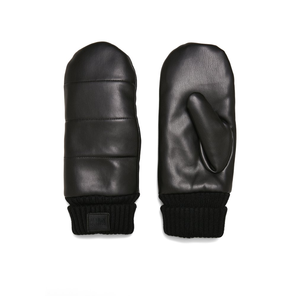 Homme Urban Classics Gants Urban Classics Puffer Imitation Leather Gloves noir