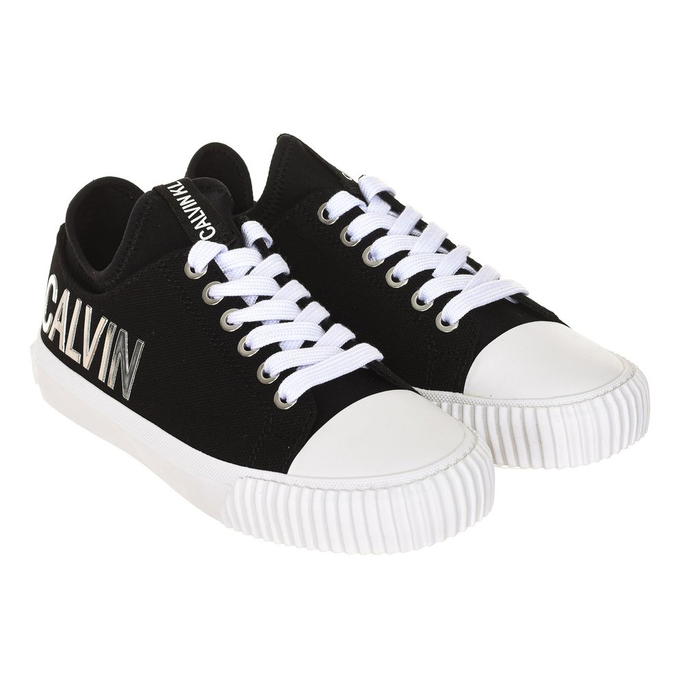Chaussures Calvin Klein Basket Iris Black White