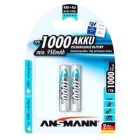 Ansmann 1x2 NiMH Wiederaufladbar 1000 Micro AAA 950mAh Batterien