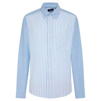 Façonnable Club Button Cotton Linen Patch Langarm Hemd
