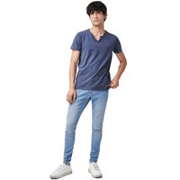 salsa-jeans-125237-t-shirt-mit-kurzem-arm-v-ausschnitt-und-wascheffekt
