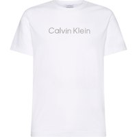 Calvin klein Raised Striped Logo T-shirt Z Krótkim Rękawem I Okrągłym Dekoltem