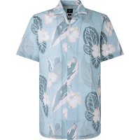 Hackett Tropical Print Shirt Met Korte Mouwen