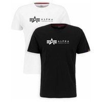 alpha-industries-alpha-label-kurzarmeliges-t-shirt-2-einheiten