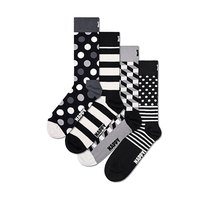 happy-socks-classic-black---whites-gift-set-half-lange-socken-4-paare