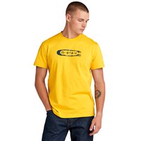 g-star-t-shirt-a-manches-courtes-distressed-old-school-logo
