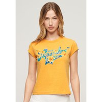 superdry-floral-scripted-kurzarm-t-shirt
