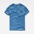 Gstar Classic Pocket Ribbed NeckLight Wt Indigo Jersey Kurzarm T-Shirt