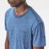 Gstar T-Shirt Manche Courte Classic Pocket Ribbed NeckLight Wt Indigo Jersey