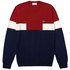 Lacoste Jersey Crew Neck Colorblock Wool And Cotton Blend