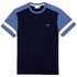 Lacoste Crew Neck Color Block Sleeves Cotton Kurzarm T-Shirt