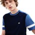 Lacoste Crew Neck Color Block Sleeves Cotton Kurzarm T-Shirt