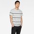 G-Star T-Shirt Manche Courte Stainlo Stripe Allover Print Ribbed