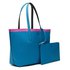 Lacoste Anna Reversible Contrast Band Coated Canvas Tote Bag