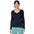 Tom tailor V-Neckline With Front Logo Coin Sweater