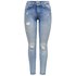 Only Jeans Blush Life Mid Waist Skinny Raw Ankle DT